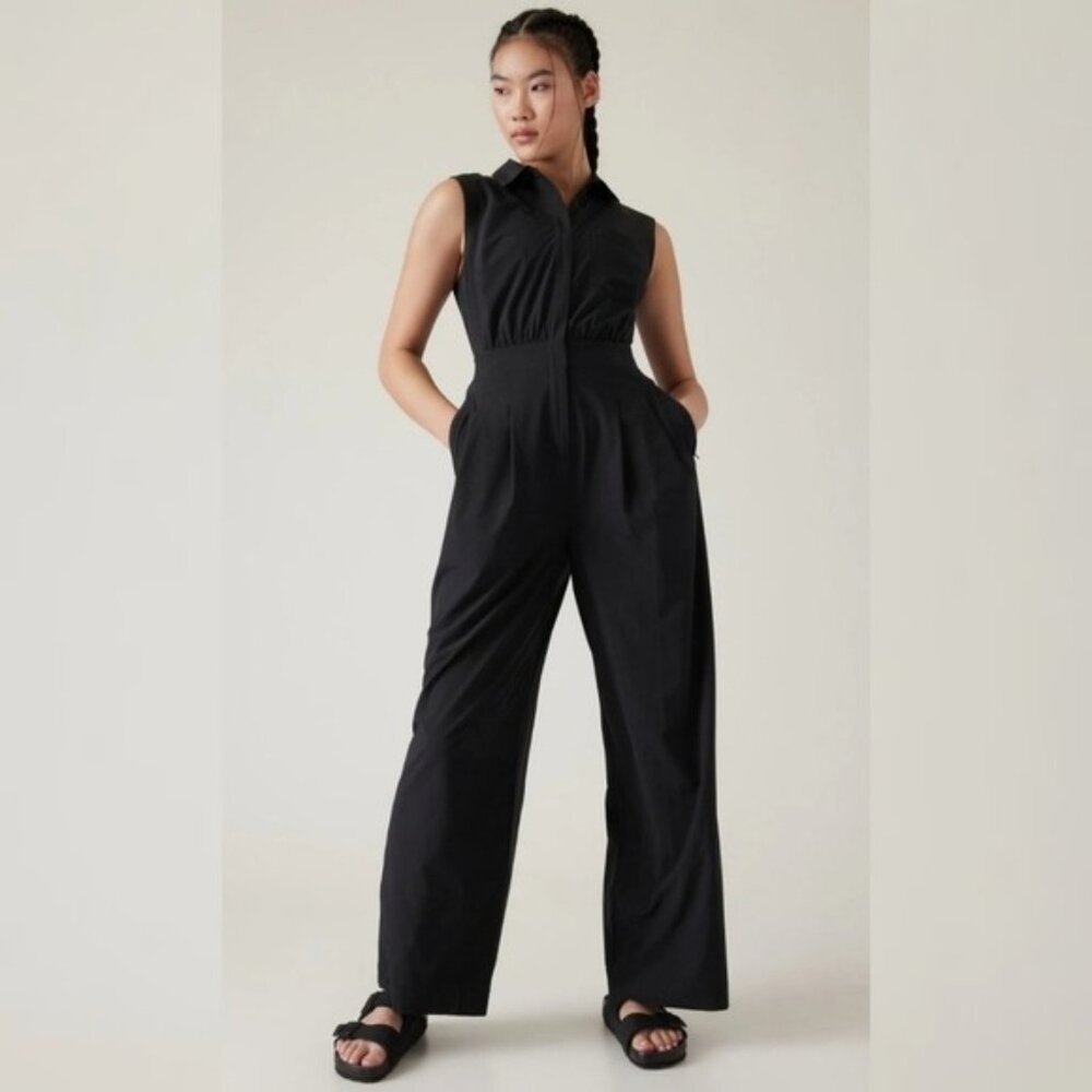 ATHLETA Brooklyn Heights Wide Leg Jumpsuit Size 2 - Picture 13 of 13